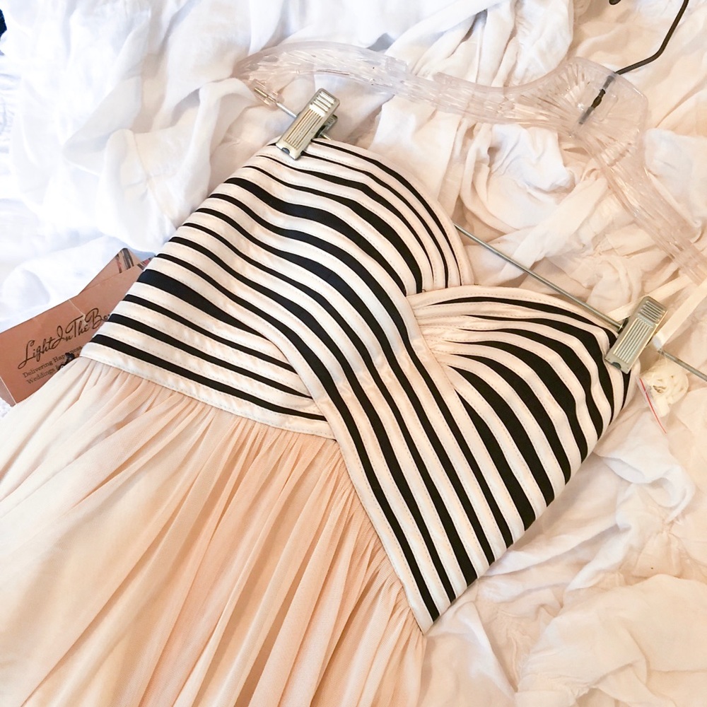 Black & Cream Prom Dress